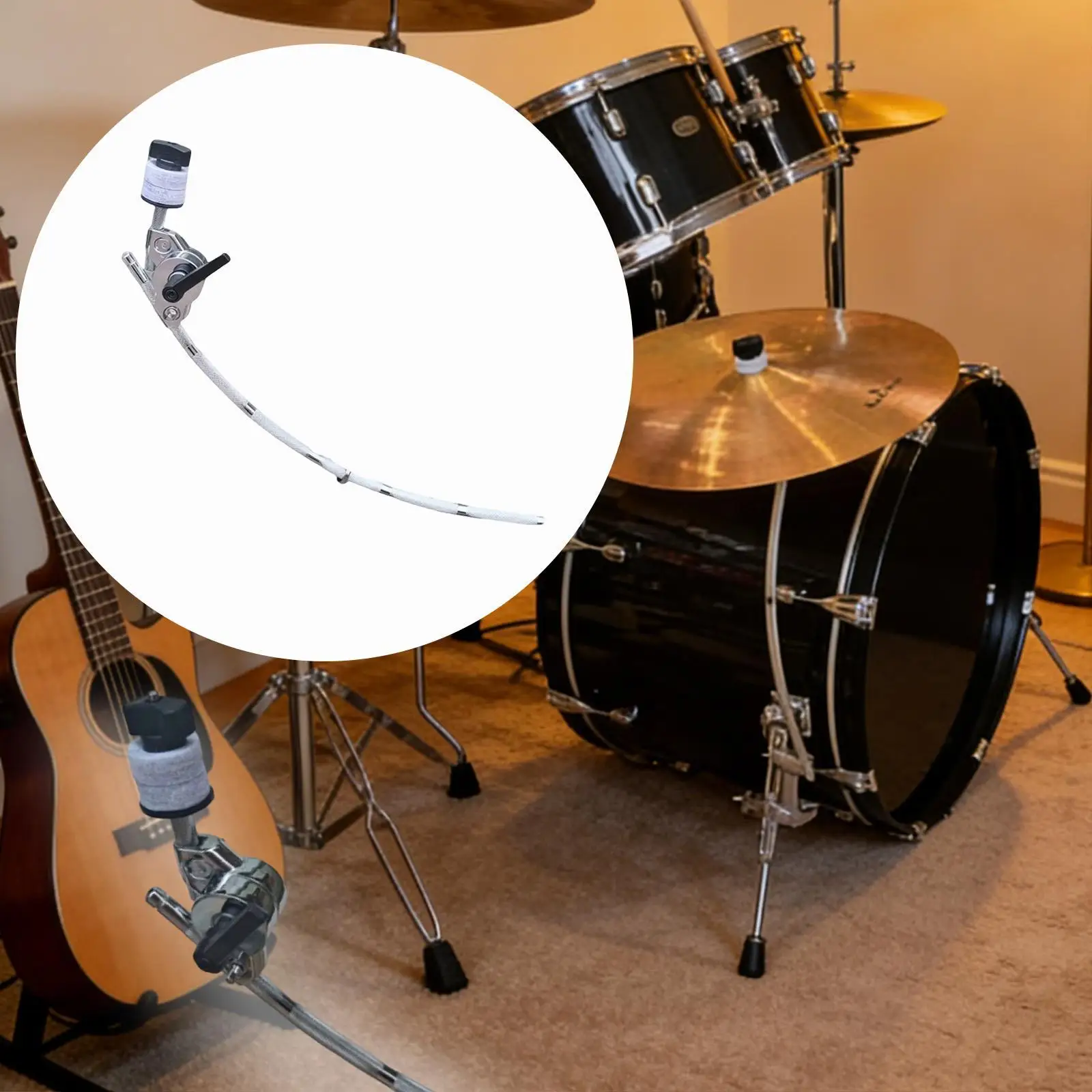 Multi Use Cymbal Stacker Attachment Replacement Zinc Alloy Drum Mount for Studio and Live Shows