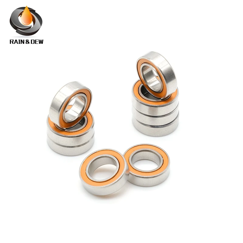 1 buah SMR148 2RS CB 8X14X4mm ABEC7 8x14x4mm bantalan bola keramik hibrid baja tahan karat tanpa minyak putaran cepat