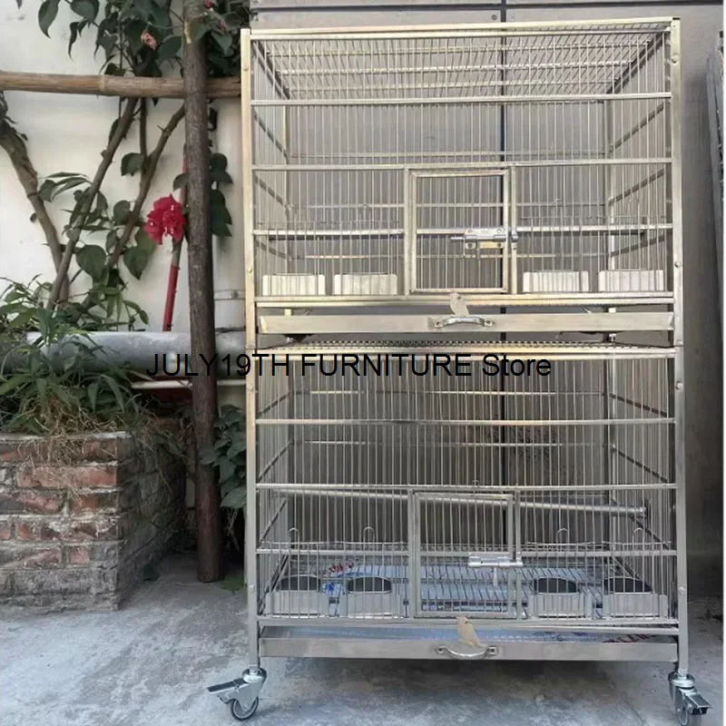 

Stainless Steel Nest Bird Cage Large Balcony Floor Shelter Bird Cage Canary Feeder Pet Vogelkooi Spullen Habitat Accessories