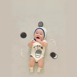 Printed Baby Jumpsuit Short Sleeves for Babies Clothes Boy Babies Girls Romper Babies Girl Outfit Set Ropa De Bebe Macacões 아기옷