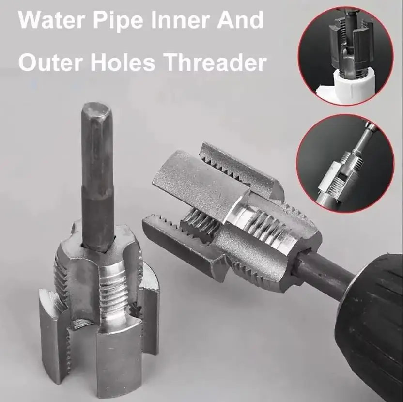 DN15 DN20 Pipe Threading Tool Hex Shank Mold Internal External Threads 1/2 3/4 Water Pipes Detachable For PPR PVC MPP Pipes