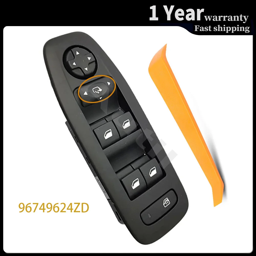 

For Peugeot 2008 5 Door Hatchback 2013-2019 Car Left Side Electric Power Window Switch Glass Lifter Control Button 96749624ZD