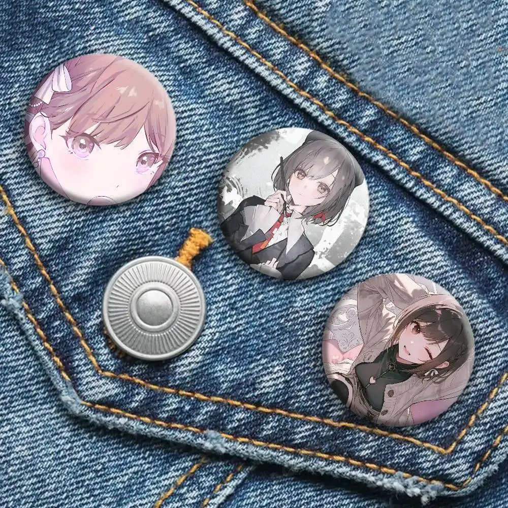 Anime Game P-Project S-Sekai Shinonome Ena Badges Round  Cartoon Brooch Clothes Backpack Accessories Lapelnd Laserh