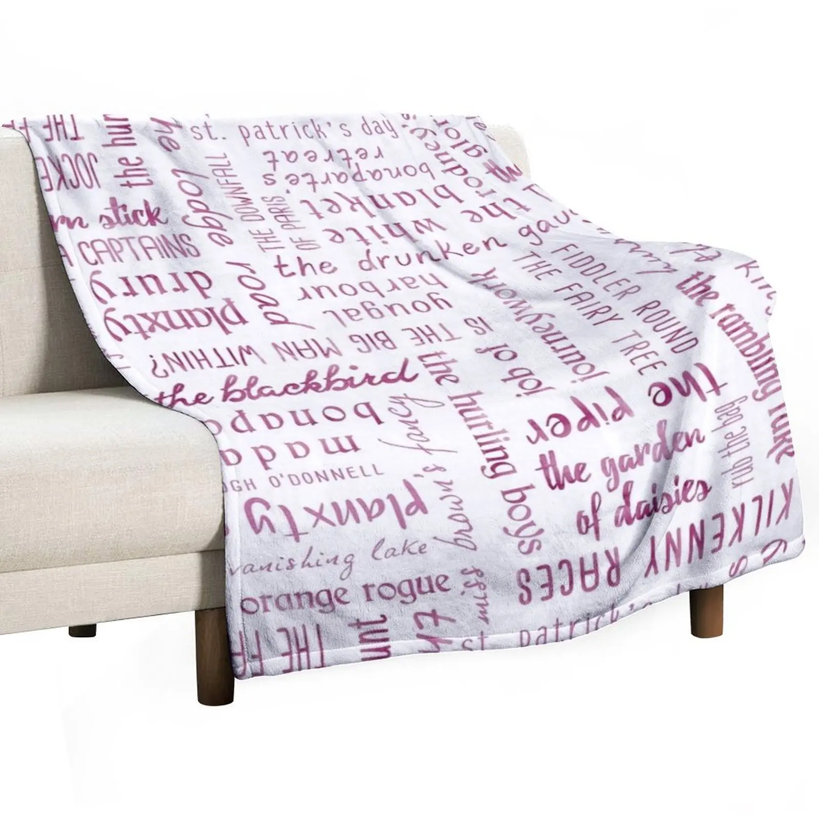 Irish Dance Sets -- Pink Throw Blanket warm winter Thins Soft Plaid Polar Blankets view 3