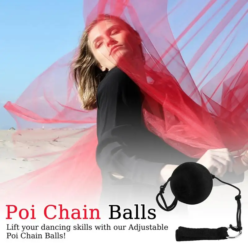 1 Piece Adjustable Soft rubber Ball for Polynesian Dances Belly Dance Yoga Throw Ball Show black Props Stage Performance Tool