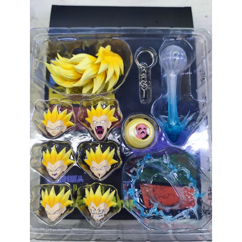 Dragon Ball S.H.Figuarts Shf Super Saiyan 3 Ssj3 Gotenks Head Accessories Kit Anime Action Figures Toys Models Collector