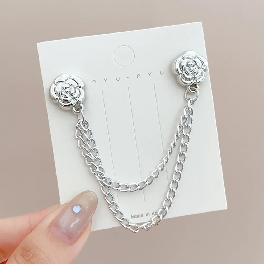 Pearl Multi-Function Magnetic Clothing Clip Non-hole Alloy Shorten Trouser Clip Silver Waist Buckle Magnetic Fixed Button Skirts
