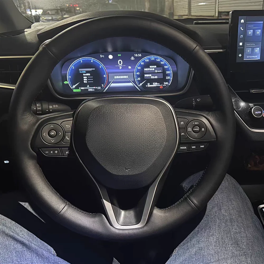 DIY Car Steering Wheel Cover Microfiber Auto Interior For Toyota Avalon Camry Crown 2018-2021 RAV4 2019 Corolla 2018-2021