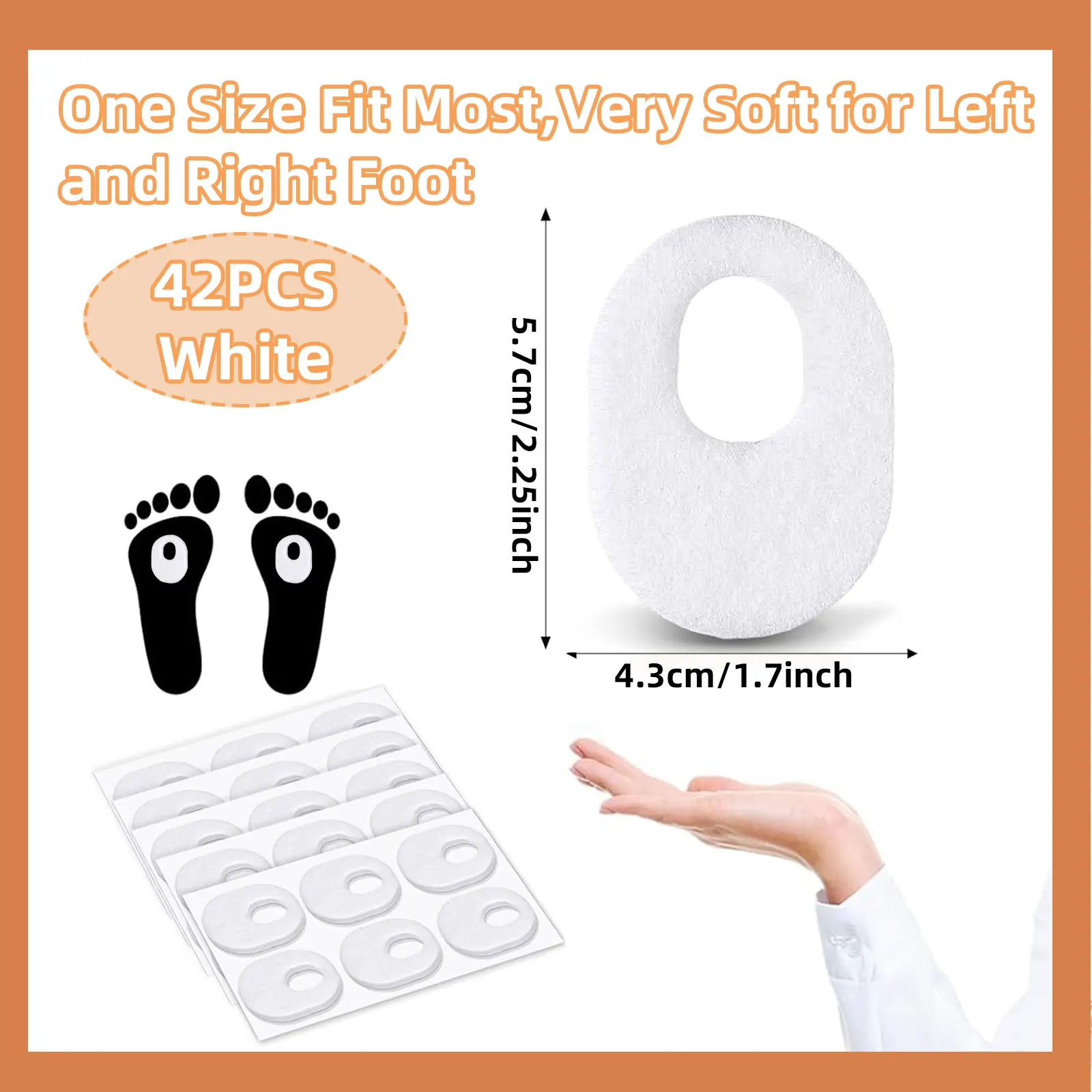 Eelt Pads Zacht Vilt Ovale Vorm Pads voor Bodem van Voet Zelfklevende Voet Maïs Pads Voeten Tenen Hak Pijnbestrijding Gereedschap