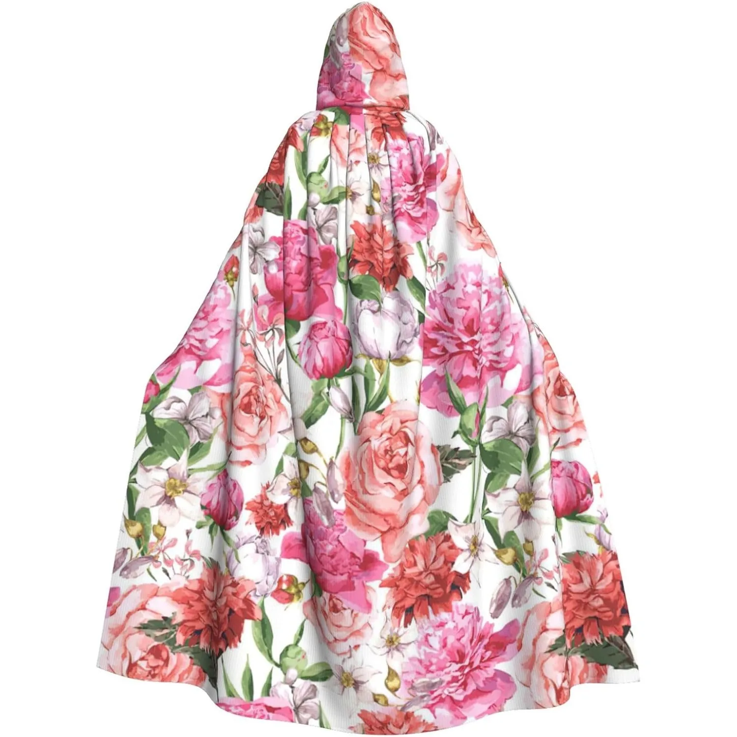 Butterfly And Cello Print Adults Hooded Cloak With Halloween Christmas Witch Cape Robe Costume Party Supplies