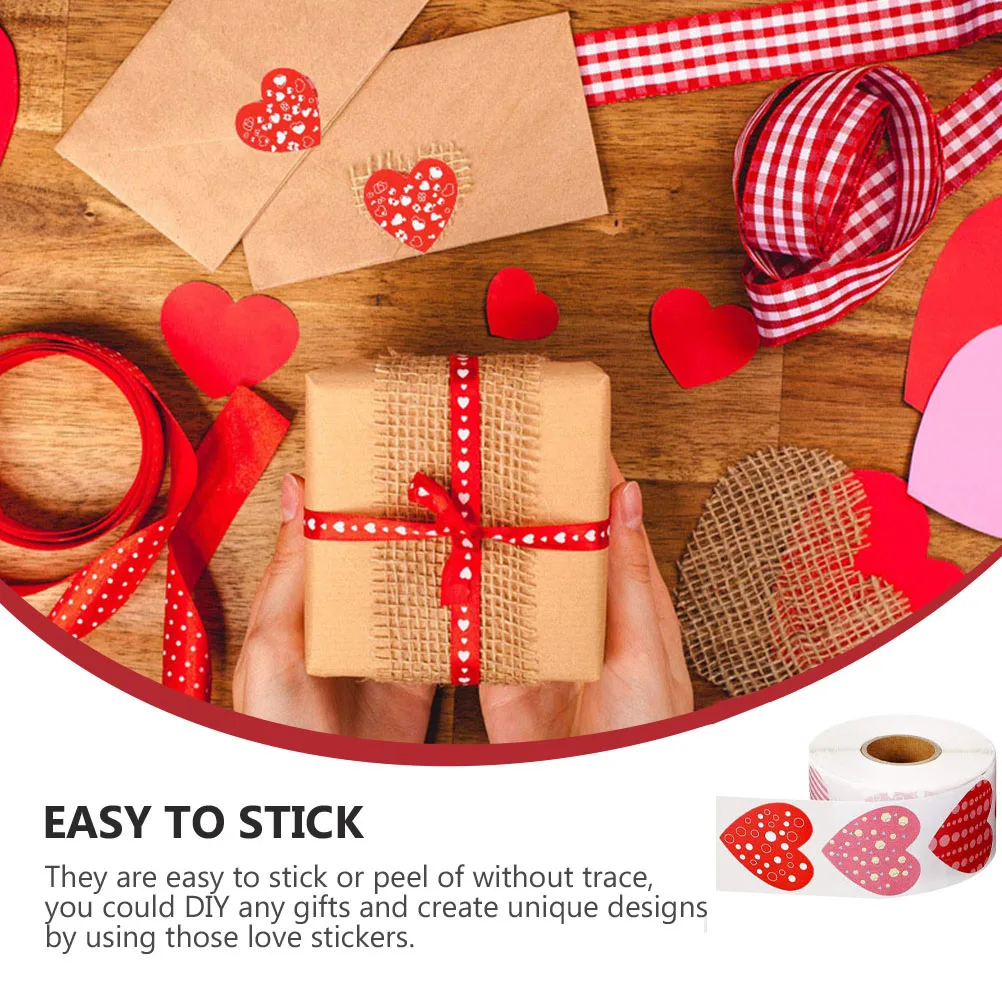 

500 Stickers Heart Shape Premium Material Decorative Labels Valentine s Day Supplies Envelopes Gift Boxes Cards Letters