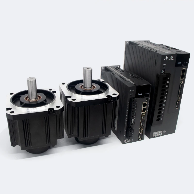 

Серводвигатель с фланцем 100 мм, номинальный крутящий момент 2 кВт (3,2 Нм), максимальный 9,6 Нм, номинальная скорость 3000 об/мин, максимальная 5000 об/мин, 220/380 В, 7/3,9 А + драйвер