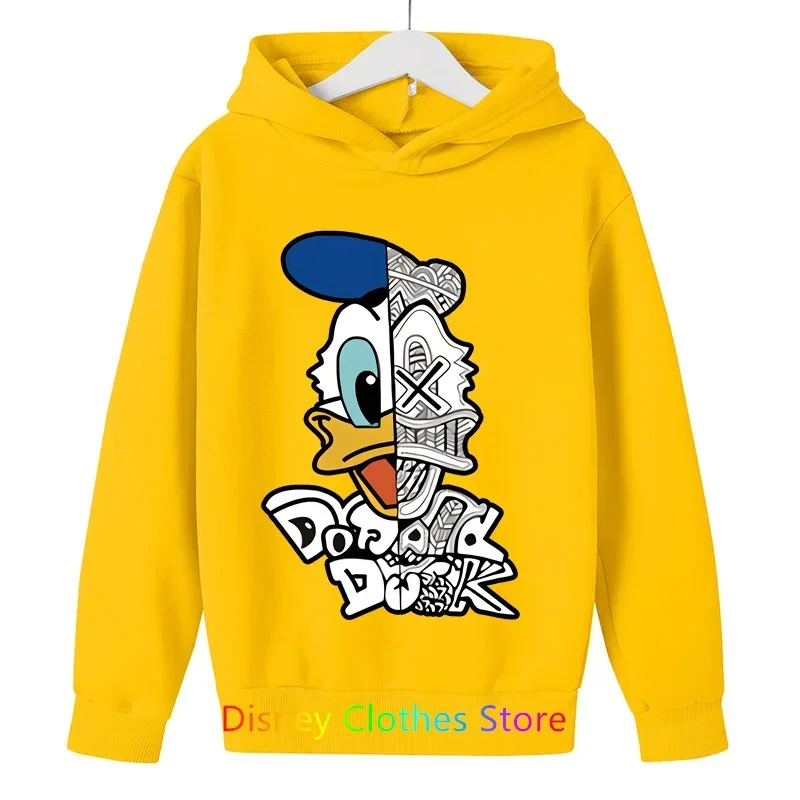 Children Top Donald Duck Mickey Mouse Pattern hoodie kids clothes girls boys clothes Fashion Outdoor pullover Kids