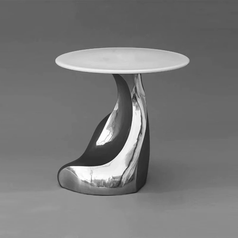 

FRP electroplating art dolphin small edge few living room sofa marble corner few