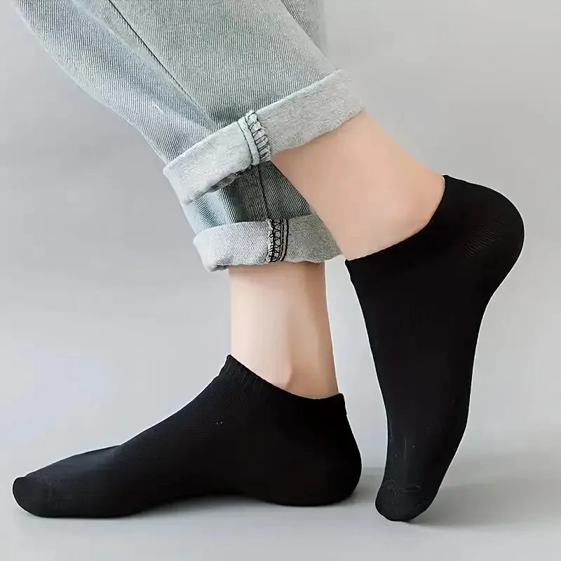 10 pares de calcetines cortos de color sólido, ligeros y transpirables para verano, versión coreana, sencillos y versátiles, calcetines tobilleros para mujer