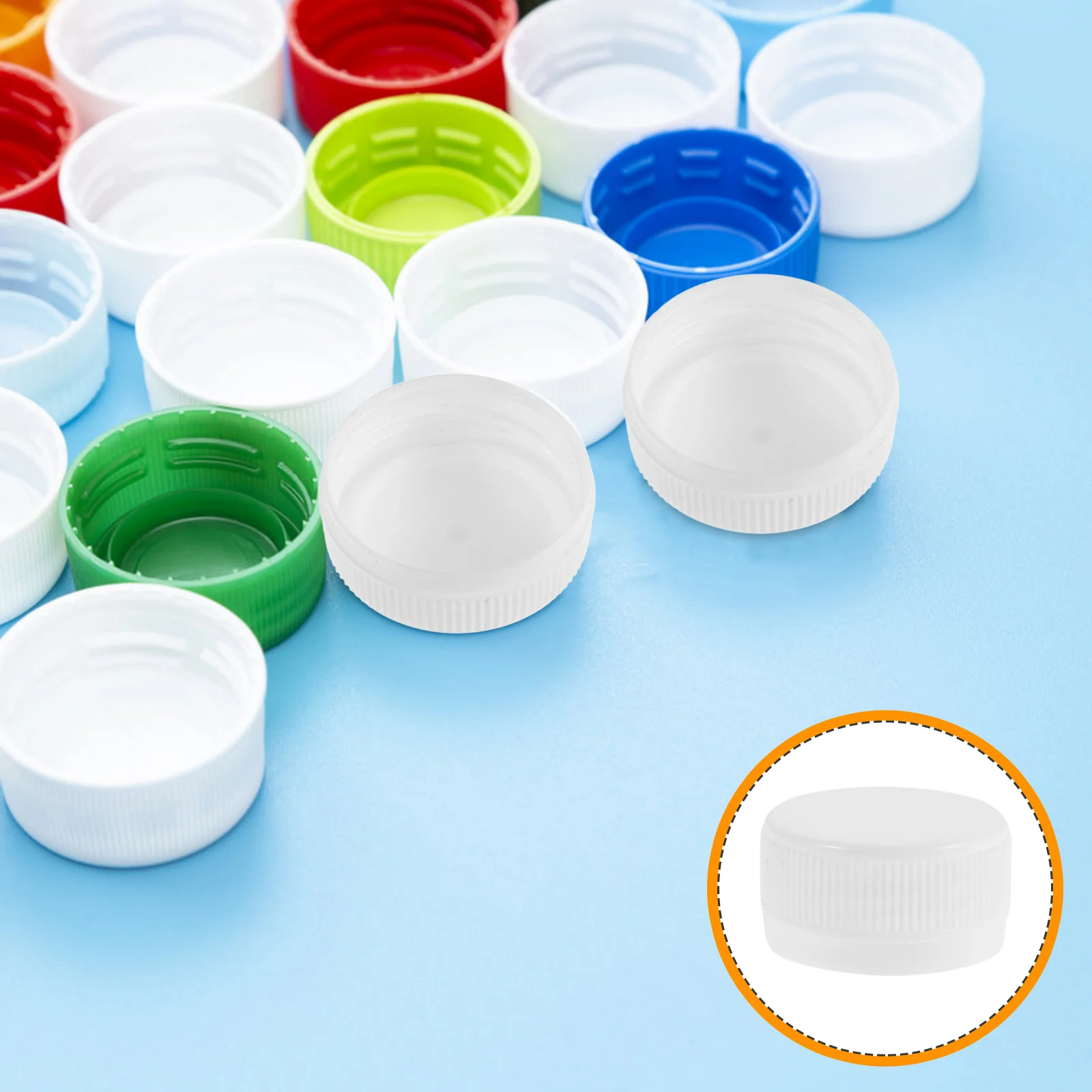 200pcs Plastic Drink Bottle Covers Colorful Spring Water Bottle DIY Caps (Mixed Color) DIY Bottle Cover