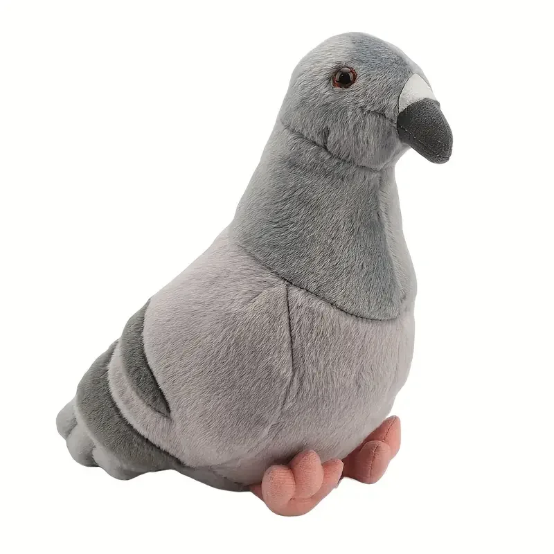 Kawaii simulado pombo cinza brinquedo de pelúcia bonito macio animais de pelúcia pomba pássaro boneca aniversário presente de halloween bing bong para crianças