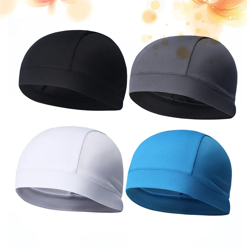 

4Pcs Quick Dry Cycling Cap Sweatproof High Elasticity Liner for Men Women Outdoor Sports Moisture Wicking Lightweight