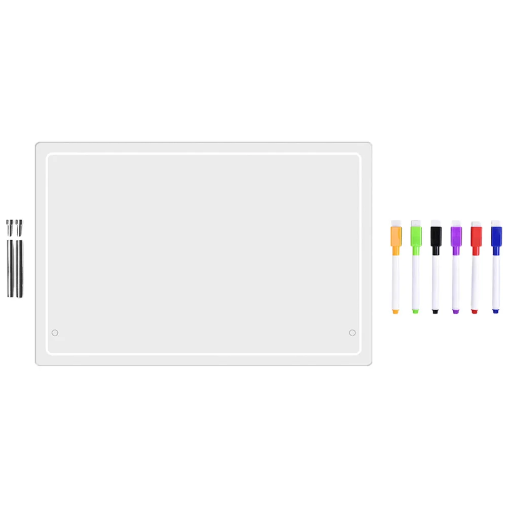 Transparent Message Writing Board Cubicle Erasers Erasable Pen Whiteboards Fridge Acrylic with Office