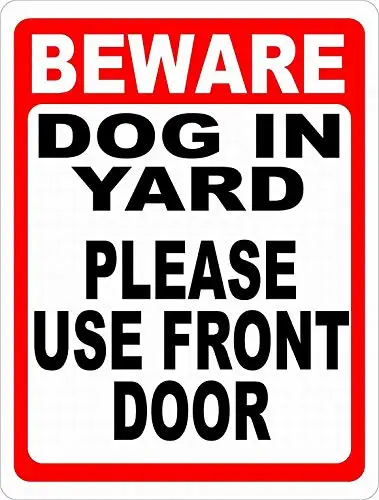Fsdva Beware Dog in Yard Sign Sicherheitsschild Blechschild