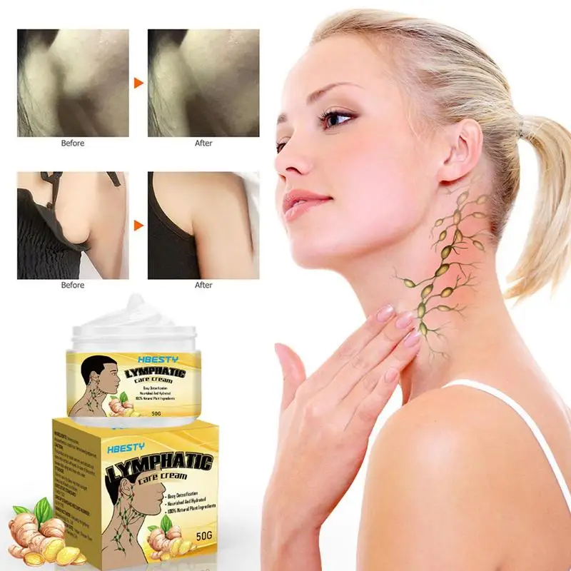 Lymphatic Detox Health Cream Massage Repair Ointment Anti-swelling Herbs Cream Unclog The Neck Armpit Breast Lymph Health Care