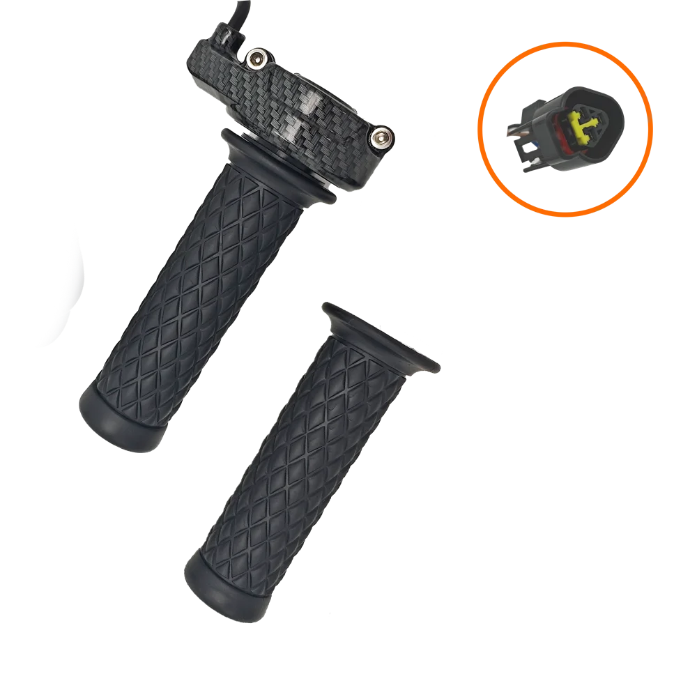 

SurRon eBike Full Bar Twist Throttle Triangle Plug with Hand Grips for Electric Bicycle