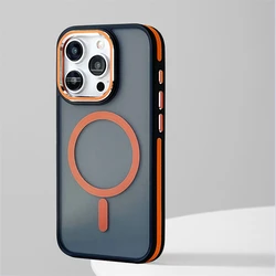 Luxury Matte Anti-Slip Shockproof Magnetic Case For iPhone 17 16 Pro Max 15 14 13 12 Magsafe Wireless Charge Translucent Cover