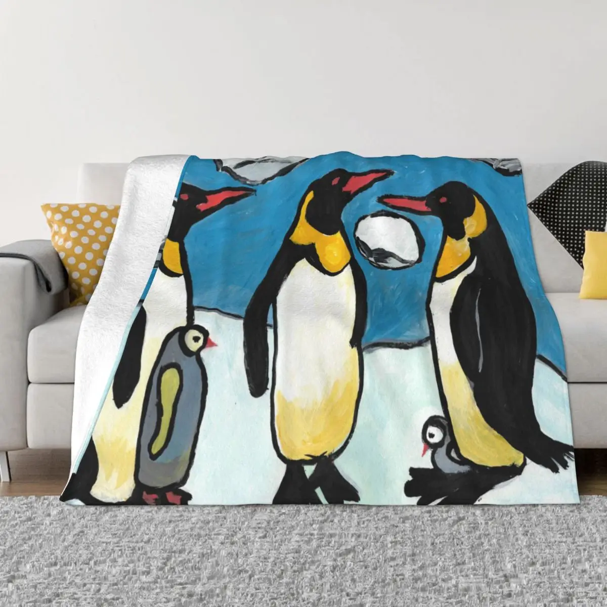 Penguins Soft And Inviting Flannel Throw Snuggle Up Anytime