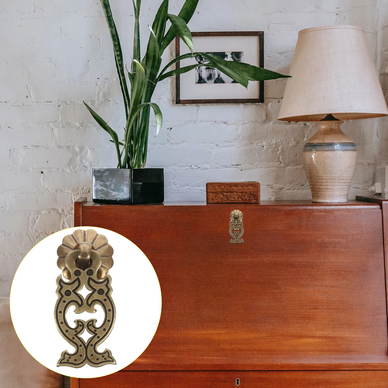 

2 шт. Декоративные ручки-кнопки в китайском стиле из меди для шкафов, ящиков, дверей, гардеробов и мебели