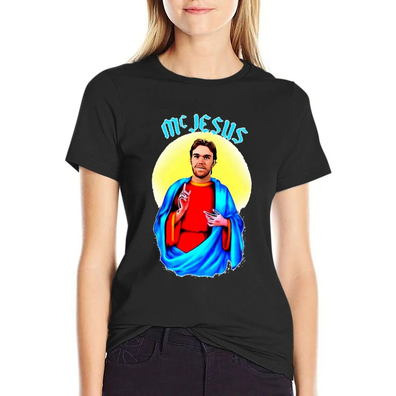

Mcjesus hockey \t T-Shirt hippie clothes sublime shirts graphic tees animal print shirt for girls T-shirt Women