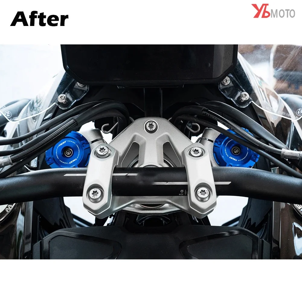 Für BMW R1300GS GS1300 R1300 GS R 1300GS ABENTEUER ADV 2024 2025 Motorrad Zubehör CNC Gabeln Trim Abdeckung Kappe R 1300 GS – Detail 4
