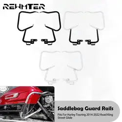 Motorcycle Rear Saddlebag Bracket Guard Bars Kits Support Bar For Harley Touring Electra Street Road Glide CVO Ultra 14-2024
