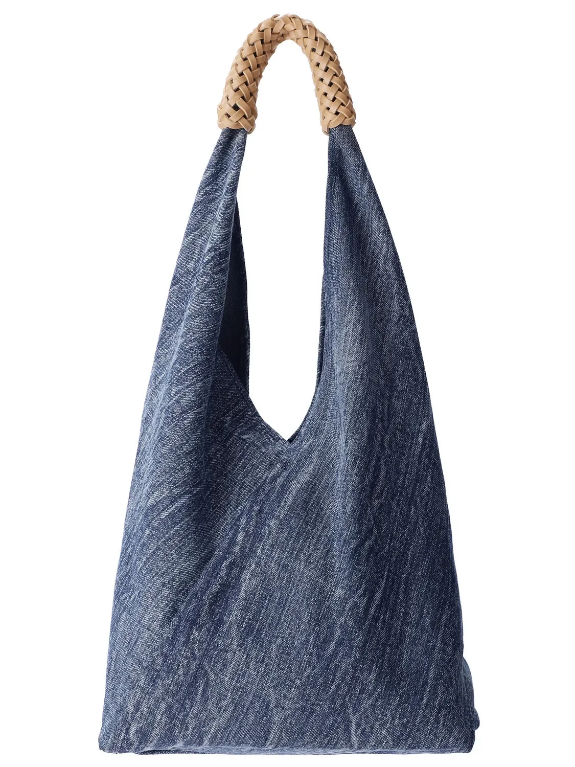 Denim Bag Women Vintage Simple Composite Bag High-Capacity Shoulder Bag Handbag