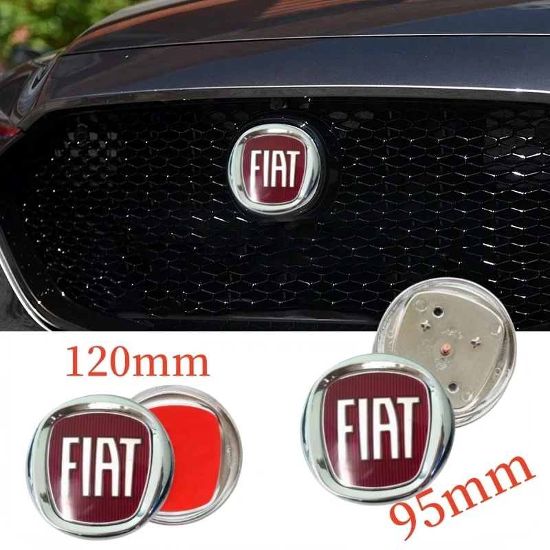 95mm 120mm 12cm for Car FIAT Grille Emblem Doblo Tipo Panda Fiorino Grande Punto 500X 500 Freemont Stilo Front Hood Accessories