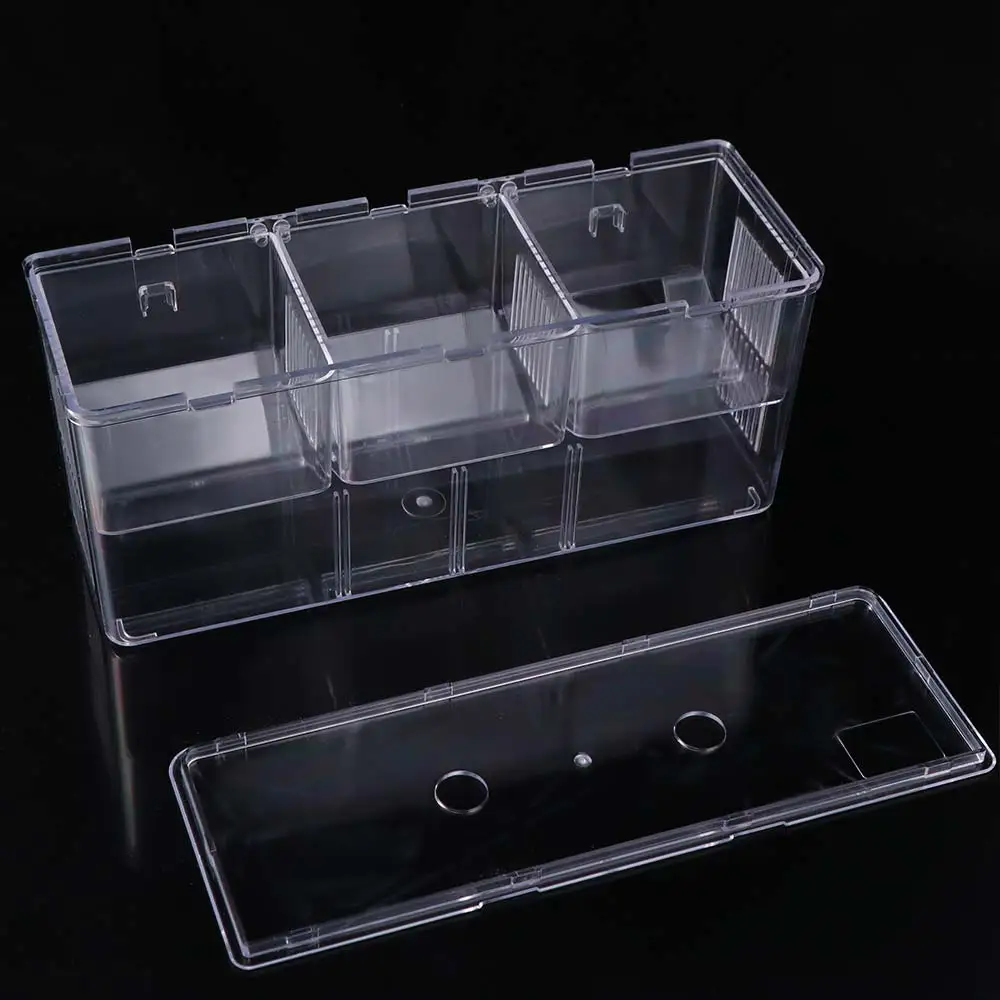 Highly Transparent Fish Breeding Box Acrylic Suspension Aquarium Isolation Box Double Layer Peacock Fish Breeding Box Nursery