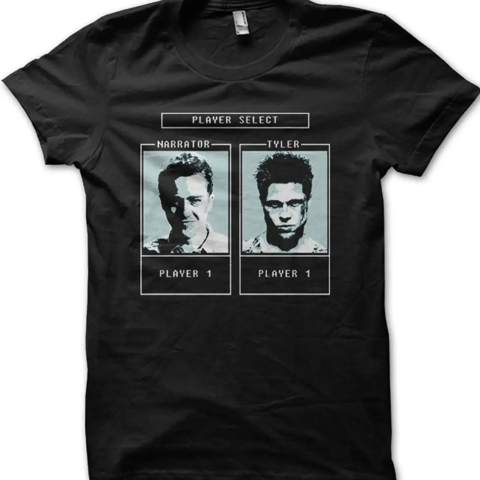 Fight Club Tyler Durden Character selection game t shirt 9129 vintage Washed Breathable Top For Everyday Wear Comfortable