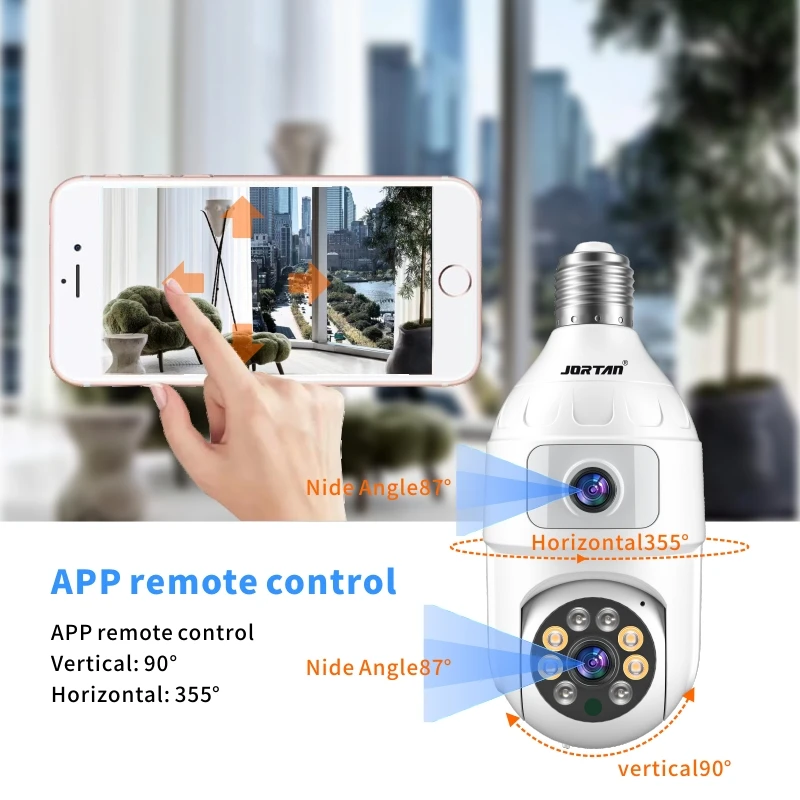 4MP لمبة E27 عدسة مزدوجة 360 داخلي كاميرا مراقبة الطفل المنزل الذكية Ip CCTV للرؤية الليلية فيديو Onvif واي فاي كاميرا مراقبة Icsee