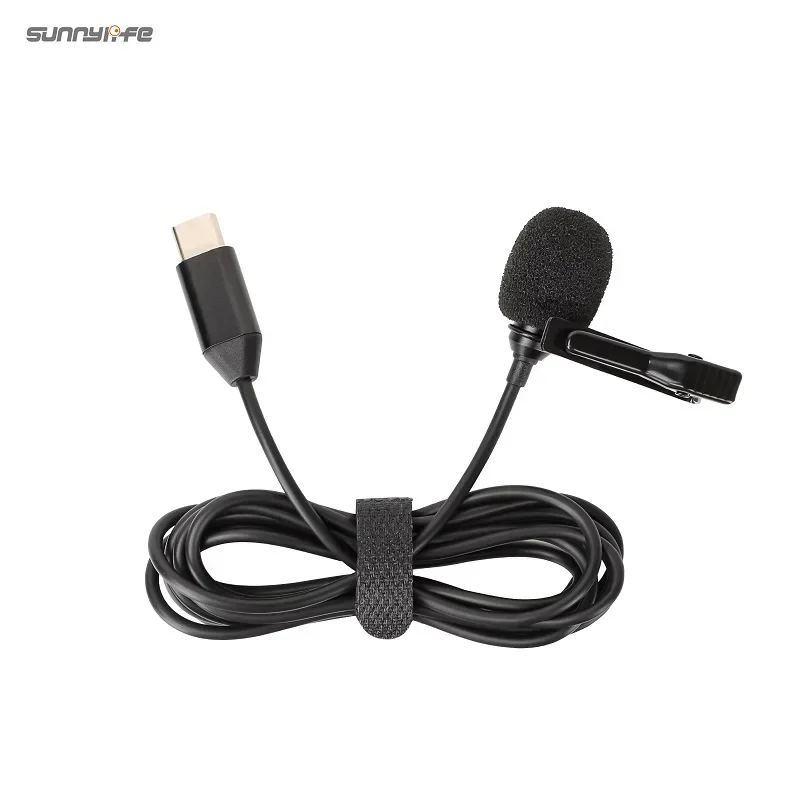 Lavalier Microphone For Insta360 Ace Pro Professinal Exrernal Mic For 360 Ace Recording Mic Type-C Interface Adapter