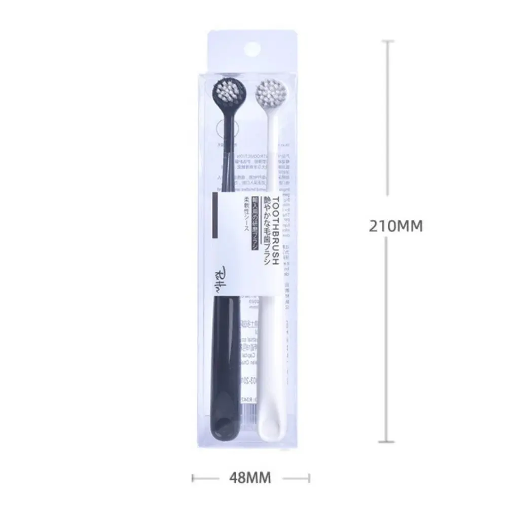 Round Head Ultra Fine Teeth Clean Oral Health Cleaner Adult Couple Toothbrush Tooth Brush Oral Care Brush Oral Hygiene Tool