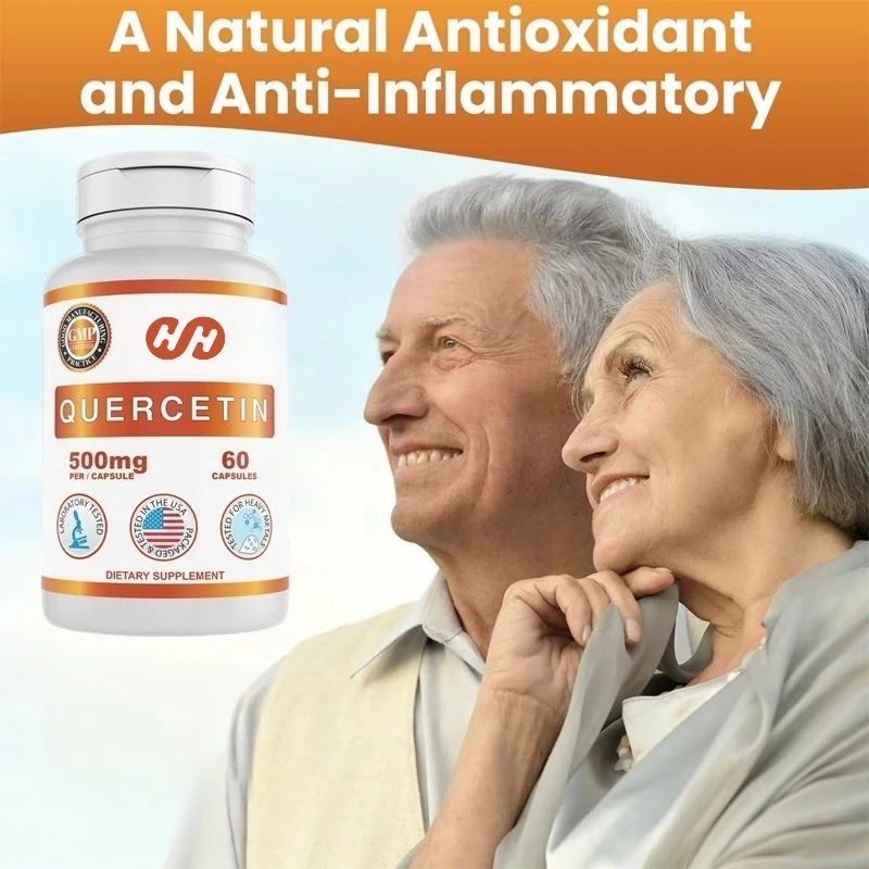 Quercetin 500mg-60 Capsules, Immune Support, Antioxidant, and Allergy Protection Supplement, Non GMO, Gluten Free