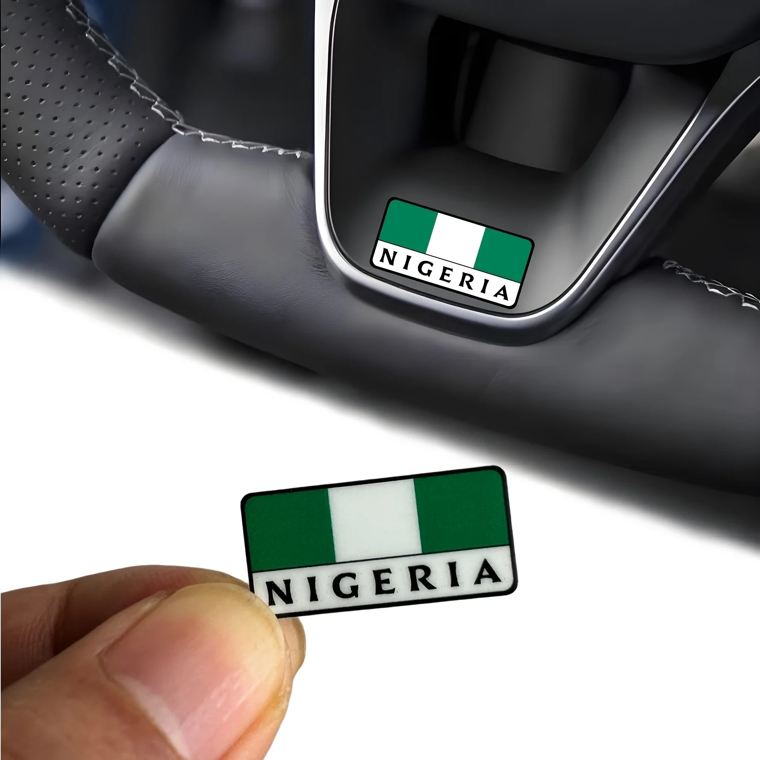 

Набор из 5 штук, наклейка-эмблема в стиле нигерийского флага, наклейка для декора автомобиля, подходит для всех моделей.