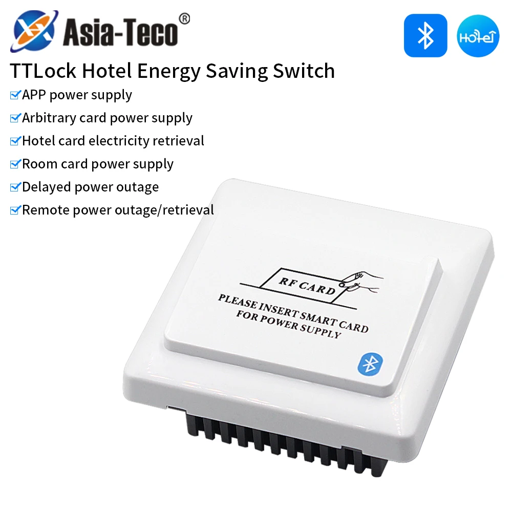 

TTHote B&B Hotel Key Energy Saving Switch Saver AC85-265V 2.4GHz 13.56Mhz Card Contactless TTHotel Power Saver App Remote On Off