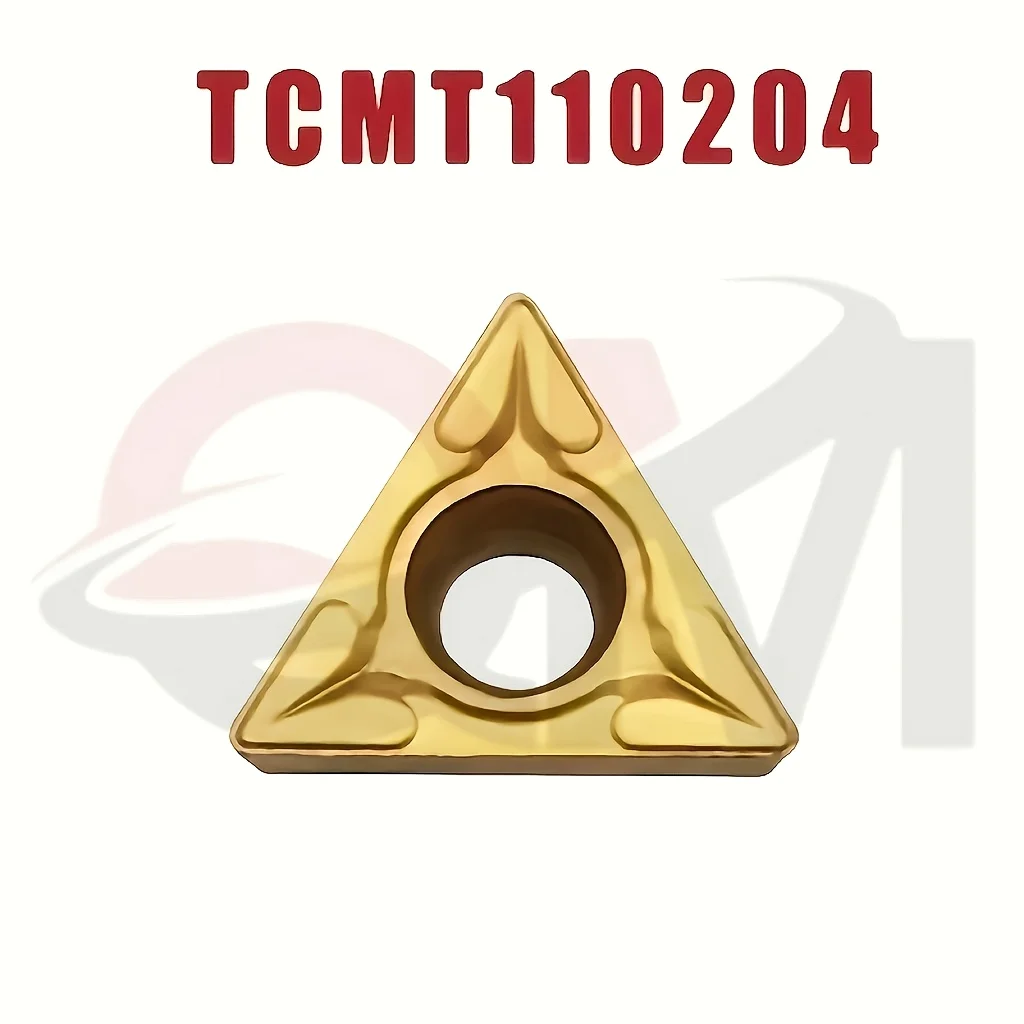 10pcs TCMT110204 Carbide Inserts (5 Purple+5 Gold) - for Steel/Stainless, Reversible CNC Turning Tools