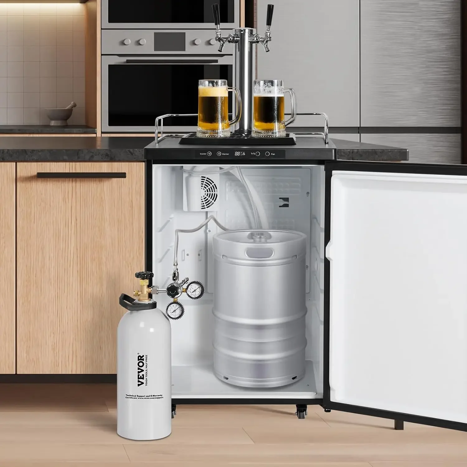 CO2 Tank, 10 lbs New Aluminum Alloy Cylinder, Air Tank with Light Spray Coating, CGA320 Valve