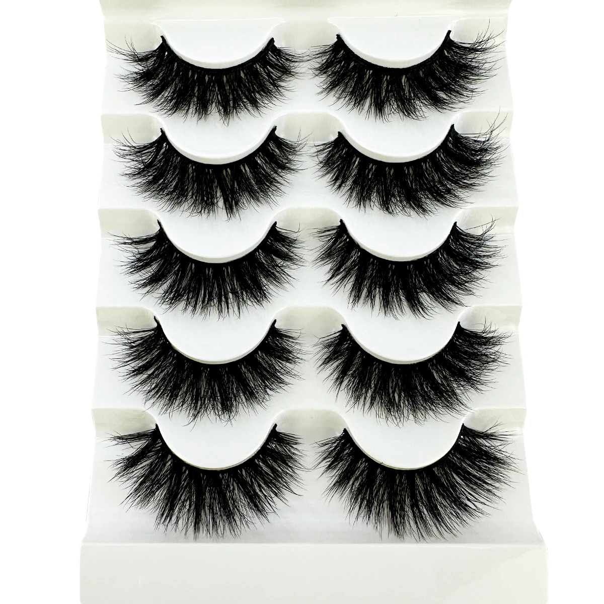 5 Paar 25 mm 8D-Nerzwimpern, flauschige natürliche falsche Wimpern, dicke, dramatische künstliche Nerzwimpern – Detail 6