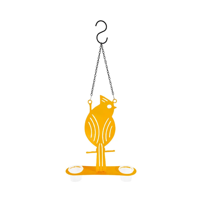 Golden Oriole Bird Feeder Metal Hanging Ornament Outdoor Garden Courtyard Hummingbird Feeder Handicraft Decoration