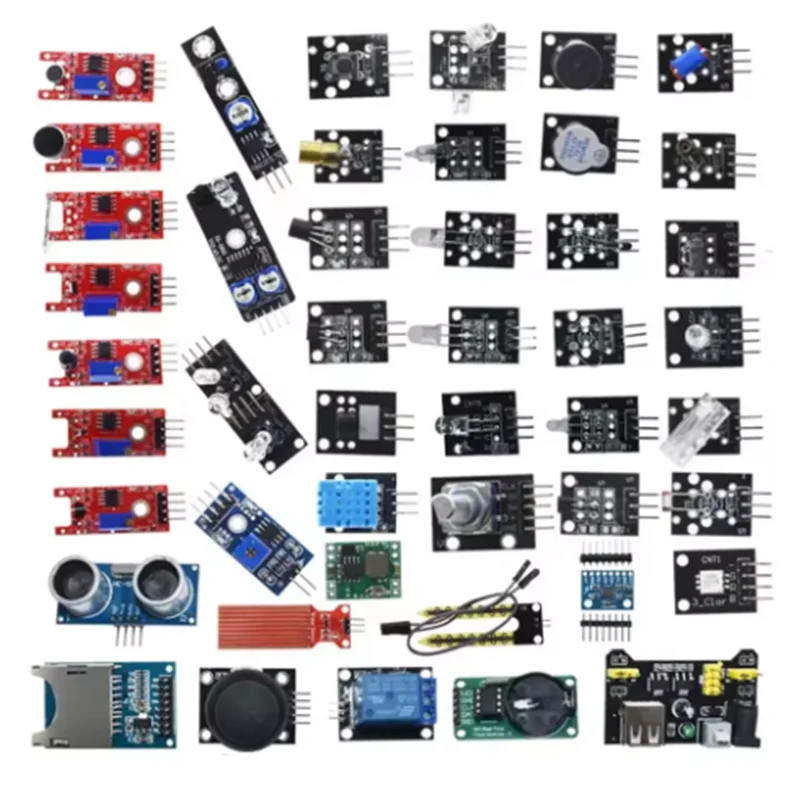 Набор из 45 сенсорных модулей (16 видов) для Arduino Raspberry Pi, лучше, чем 37 в 1, с коробкой, DIY UNO R3 MEGA2560