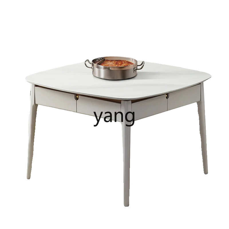 

LH Modern Simple Dining Table Mahjong Machine Integrated Multifunctional Household Solid Wood Round Mute