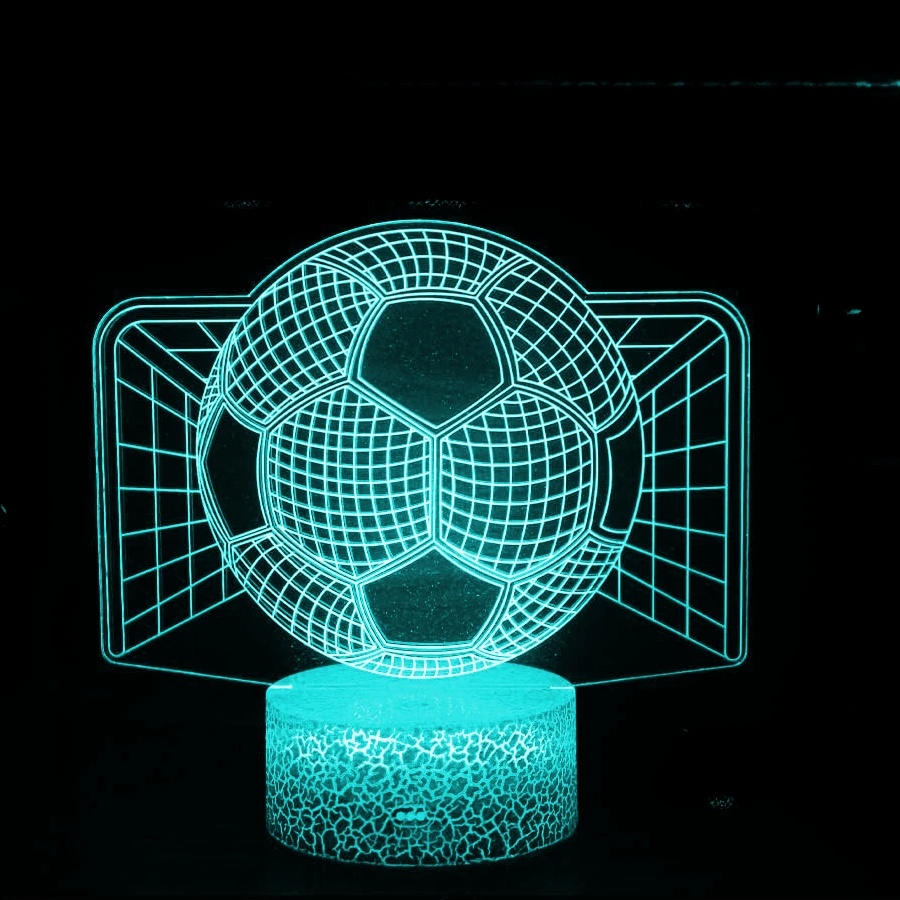 Nighdn Soccer Night Light for Kids 3D Illusion Led Lamp 7 Colors Changing Touch Table Lamps Soccer Birthday Gift for Boy Girl