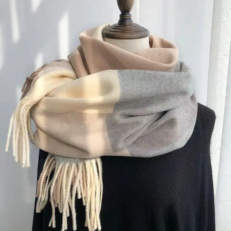 2024 Winter Fashion Must-have Cashmere Scarf for Women Outdoor Activities Warm Neck Scarves